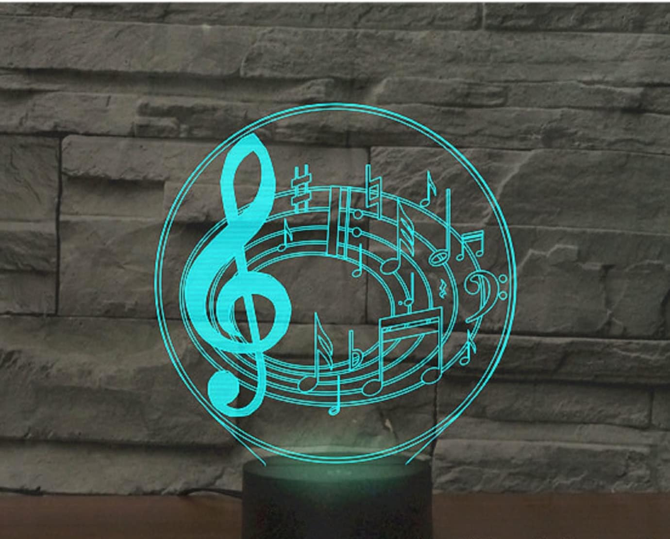 3D Night Light for Kids 3D Musical Note Led Lamp with Remote Control 16 Color Changing Xmas Birthday Gift for Child