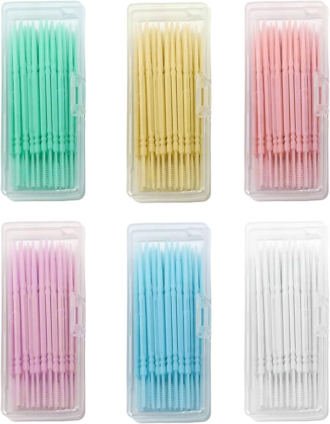 MIVAIUN 240Pcs Interdental Brushes,DoubleEnded Plastic Toothpick,Tooth