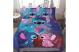 Lilo And Stitch Comforter Set For Kids, Adults, Anime 3D Printed Lightweight Bedding Sets