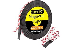 Value Pack 20FT Magnetic Strips with Super Strong 3M Adhesive