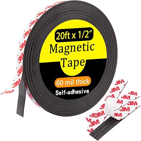 Value Pack 20FT Magnetic Strips with Super Strong 3M Adhesive