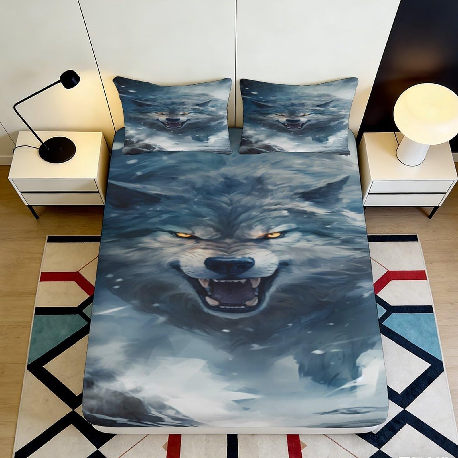 3D Printed Ocean Wave Fitted Sheet Microfiber Soft Breathable Mountain Sunrise Mattress Cover for Bedroom Dorm Mattress Protection Decor 90x200x25cm