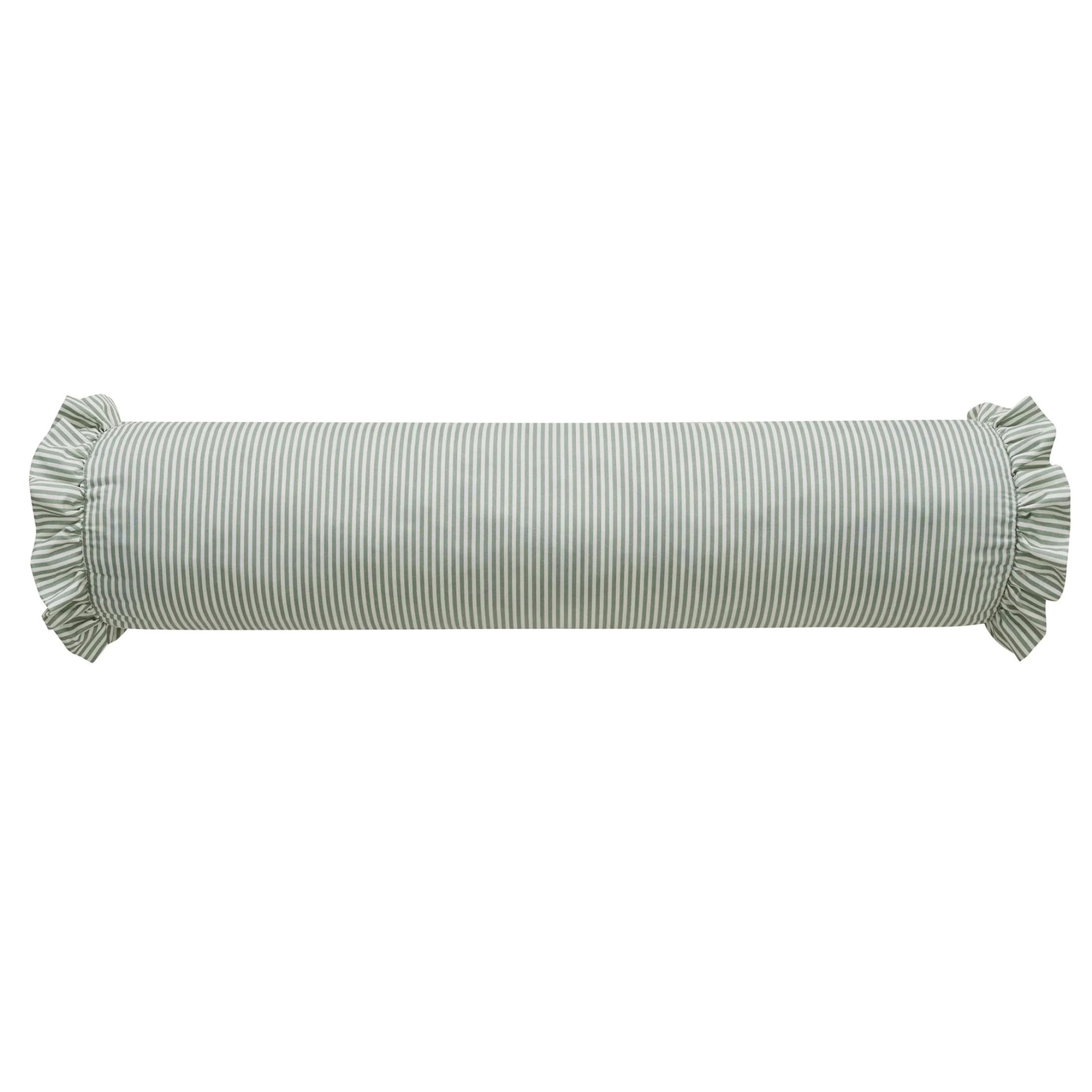 Bemonew Neck Roll pillow, Decorative Green Striped Bolster Pillow, Functional cylinder pillows For Adults & Newborns 7.87 X 35.83 Inch