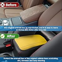 Vista 6 de Moly Magnolia Almohadilla de cuero sintético para consola central de automóvil, funda de asiento de reposabrazos de automóvil, impermeable