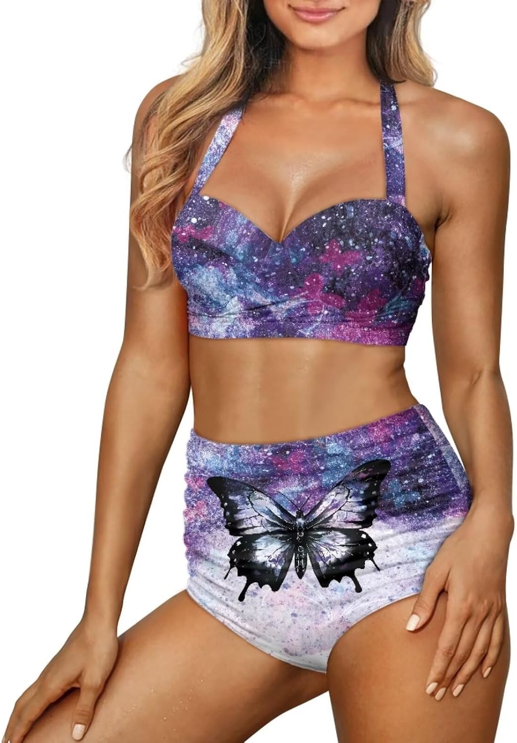 YEXIATODO String Bikini Thong Bikini Sets for Women Bathing Suit Two Piece Swimsuit Swimwear for Girls Teens