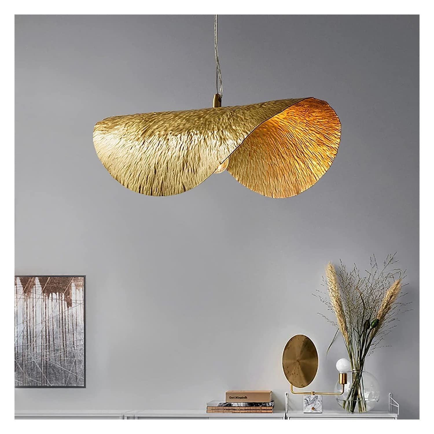 Lustre moderne en cuivre Lotus pour sublimer votre salle à manger