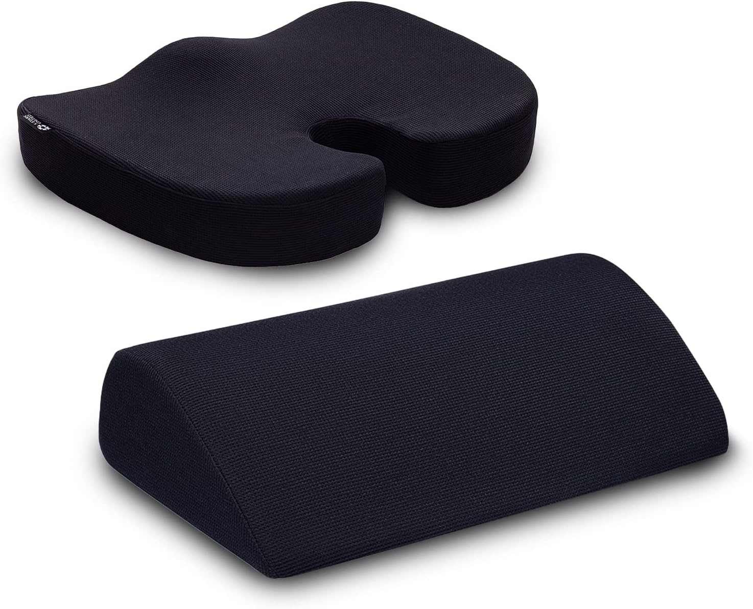 5 STARS UNITED Seat Cushion for Desk Chair and Foot Rest Under Desk Cushion, 100% Memory Foam, Bundle