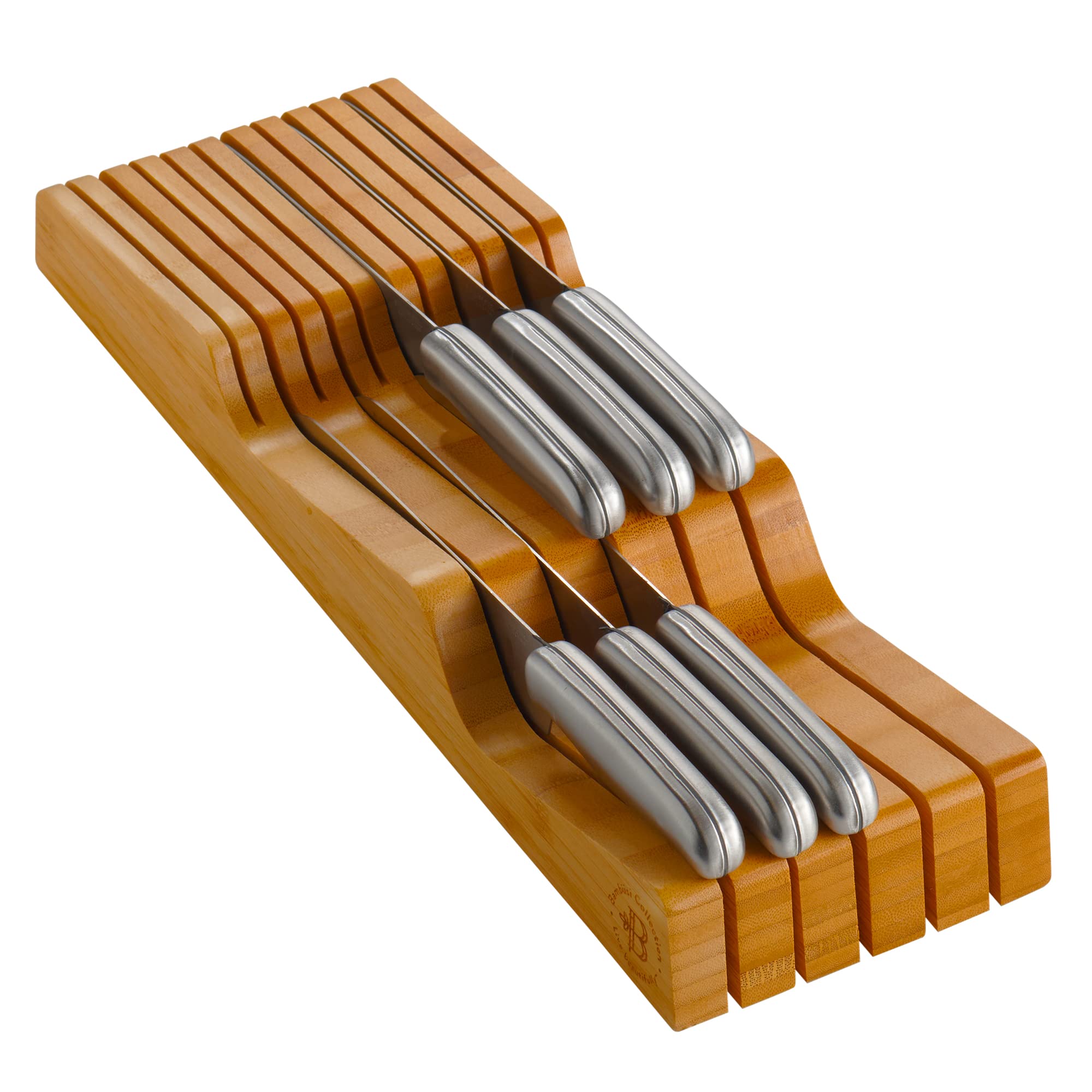 Buy InDrawer Knife Block Organizer Bamboo Wood Drawer Knife