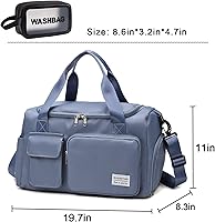 Vista 272 de Pequeña bolsa de gimnasio para mujer, bolsa de viaje con compartimento para zapatos