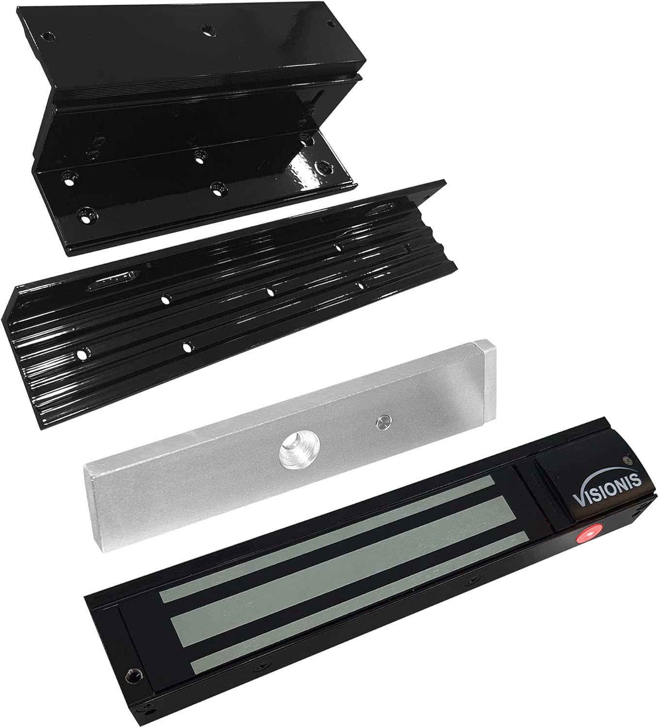 Visionis Indoor 600LBS 280KG Holding Force Outswinging Electromagnetic Door Lock with LED Sensor for Door Access Control System VIS-ML600LED 12V 24V Electric Magnetic Lock