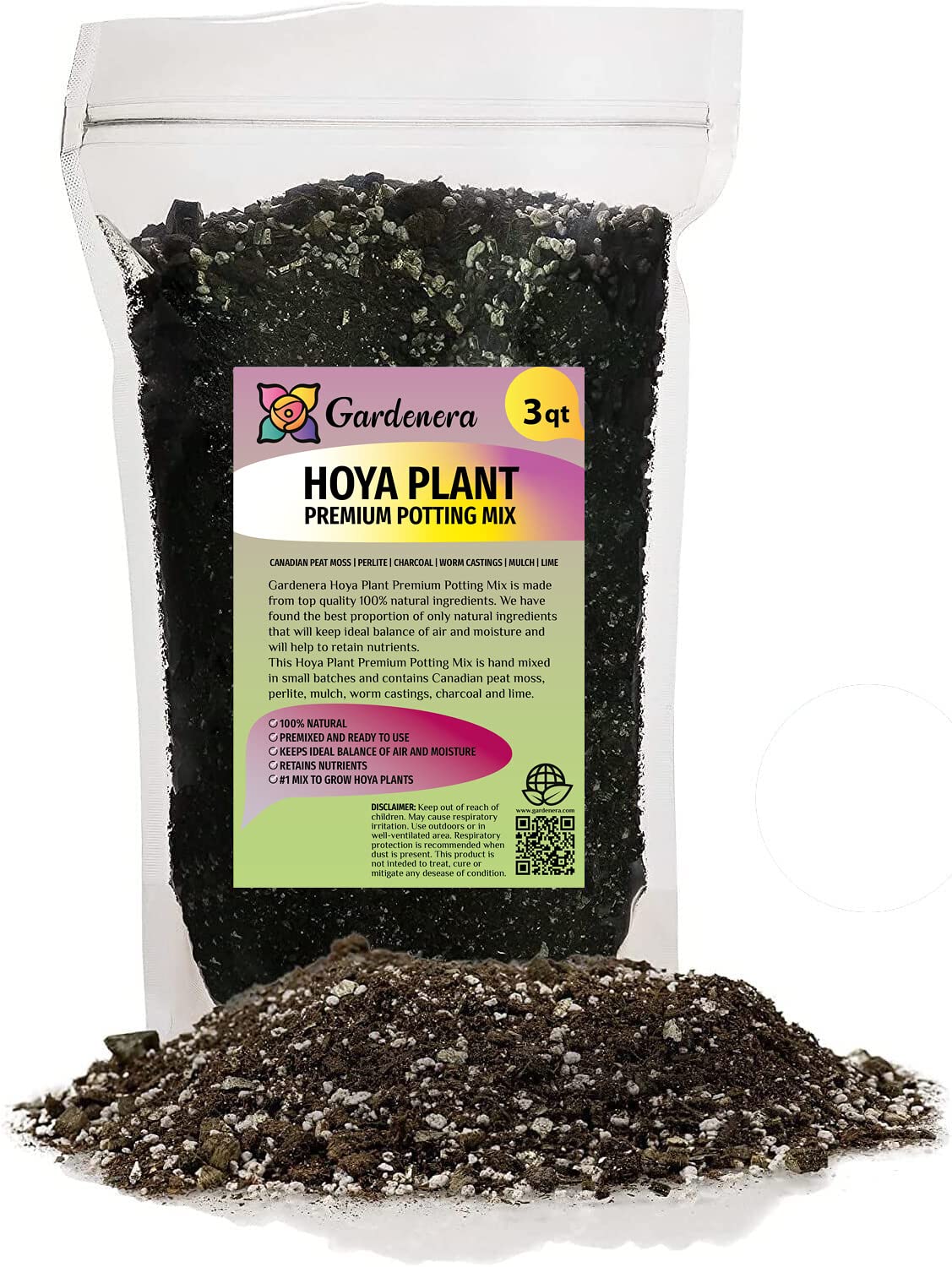 Premium Potting Mix for Hoya Plants by Gardenera - Promote Strong Root Systems and Optimum Nutrient Uptake - 3 Quart