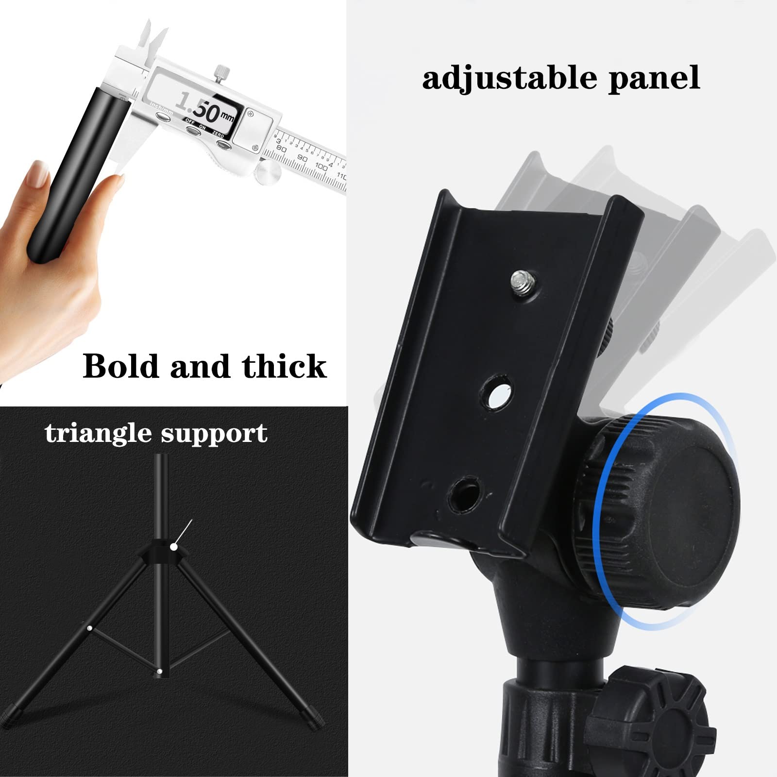 HJXGQJM Leggio for Spartiti in Metallo, Portatile Pieghevole Strumento Leggio Telaio di Lettura Supporto Piatto Musica Pieghevole, Leggio for Orchestra, Nero Leggio per spartiti
