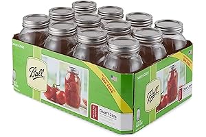 Ball Wide Mouth Canning Jars 1 Quart 12 Pk