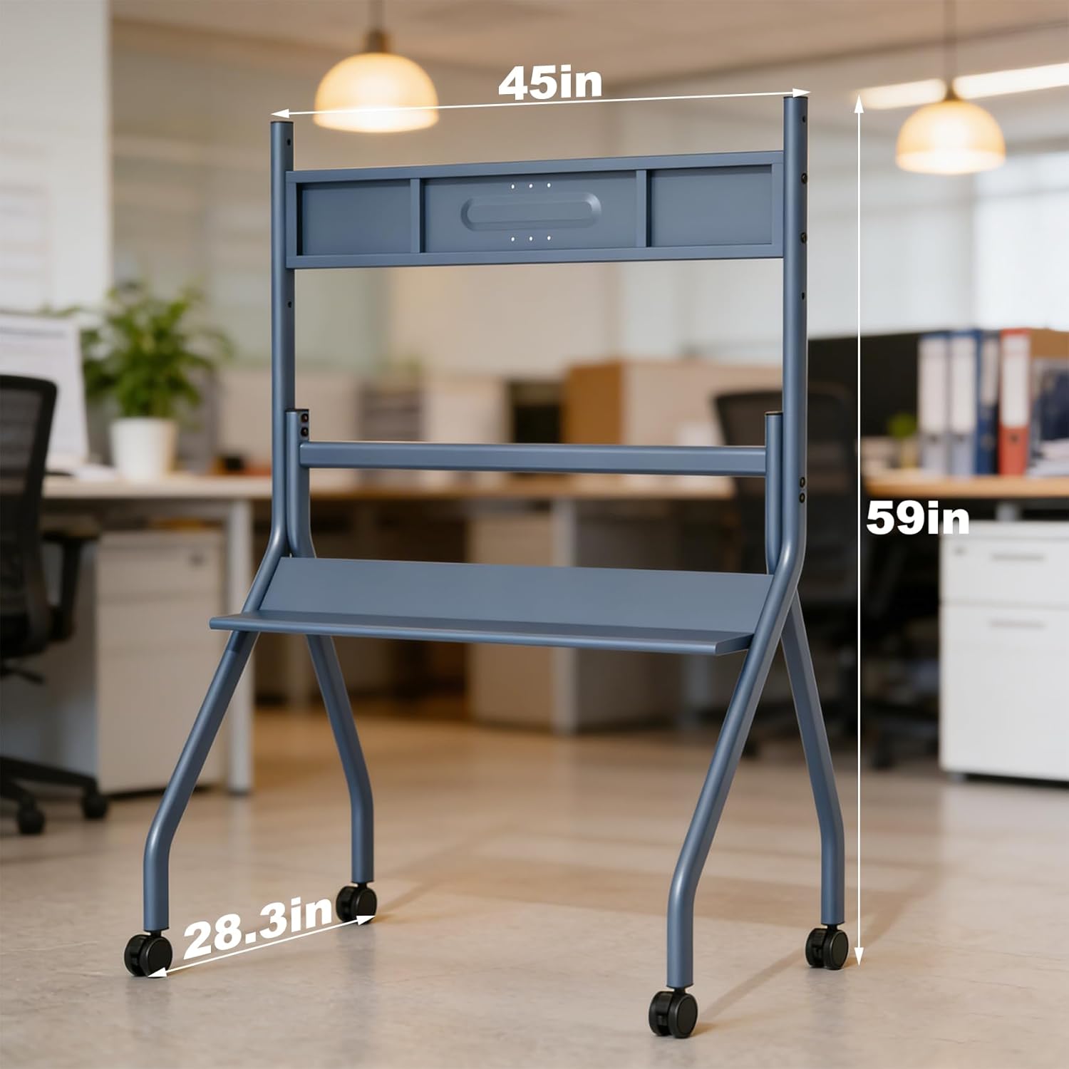 Smart Board Stand for Interactive Whiteboard 55"-65", Whiteboard Portable Cart with 4 Lockable Wheels for The Modern Office School Classroom Home, Stable, Easy to Install and Move