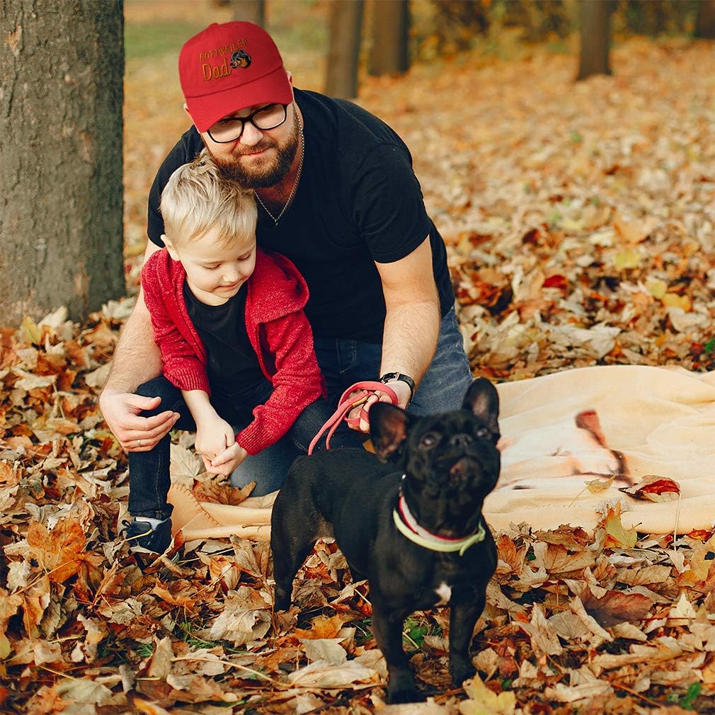Custom Soft Baseball Hat Embroidered Dad Hat Rottweiler Dad A Embroidery Men & Ladies Baseball Cap Cotton - Image 2