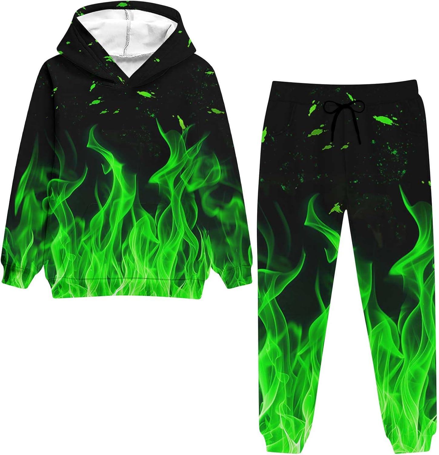 Belovecol Boys Hoodie Pant Set 3D Print Hooded Sweatshirt Sweatpant Suit 2 Piece Clothing Set for 5-14 Years