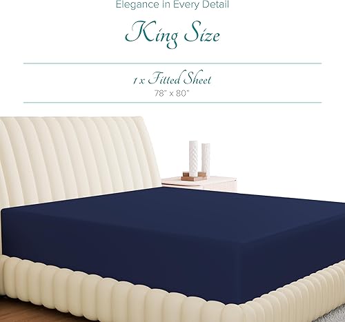 Miniatura 173 de Carressa Linen Sábana bajera ajustable 100% algodón tamaño King – Sábana bajera de 800 hilos King de algodón, lujosamente suave, refrescante