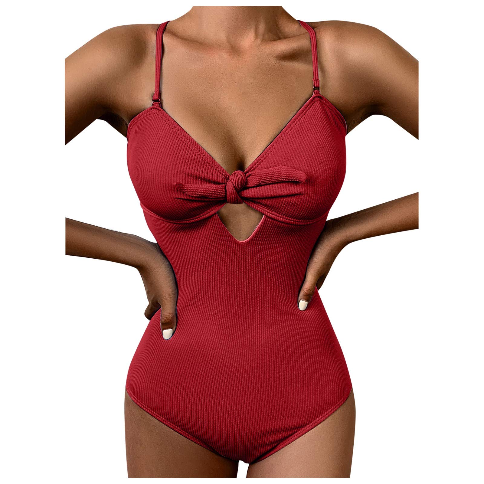 Generic Bañador Mujer Talla Grande Trajes de Baño de Playa una Pieza con en el Pecho y Espalda Descubierta Sexy para Mujer Bañador Natacion con Sujetador Pantalón