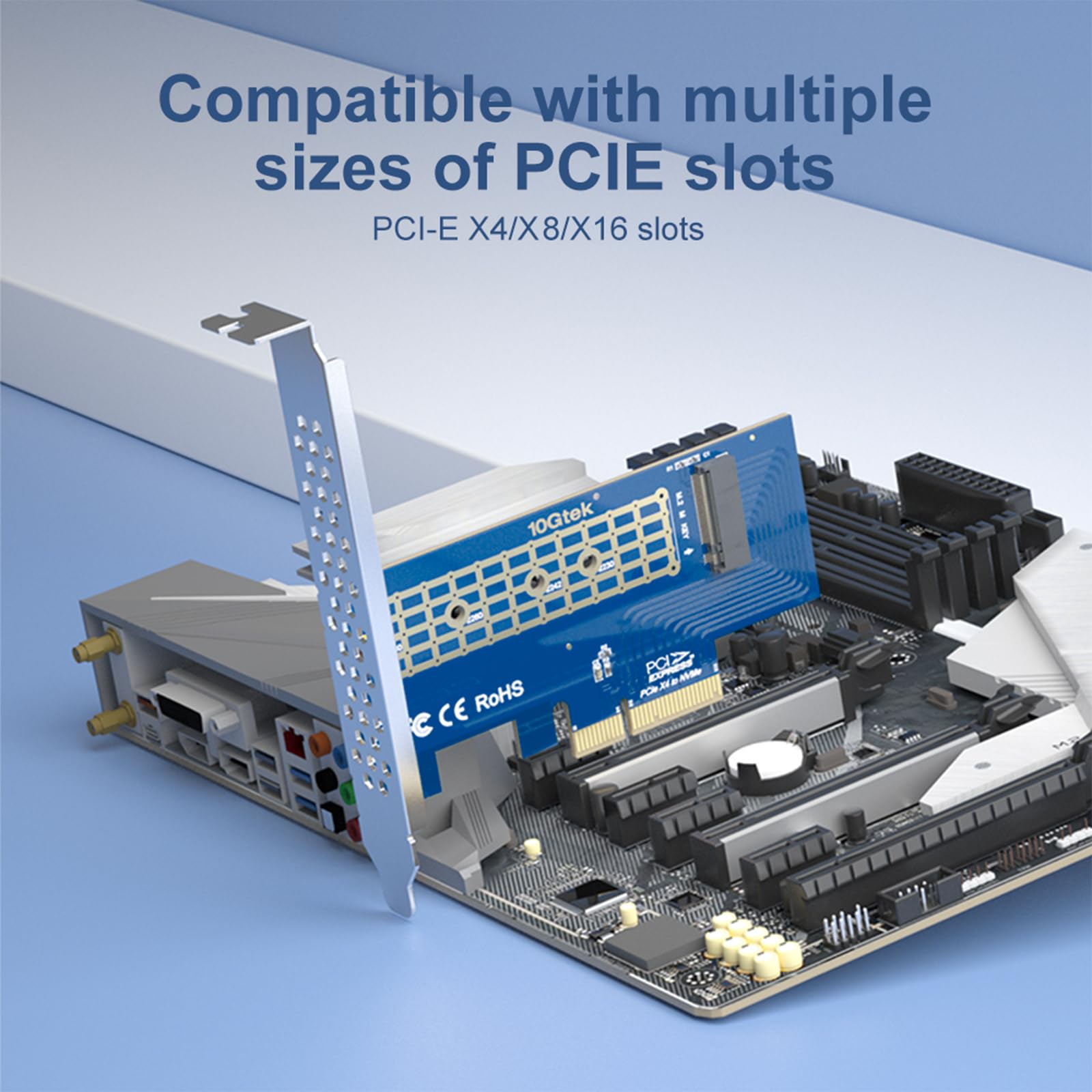 Adattatore PCIe M.2 doppio per SSD SATA o PCIe NVMe, SSD M.2 NVMe (chiave M) e SATA (chiave B) 2230/2242/2260/2280 a scheda di espansione controller host PCIe 3.0 X4