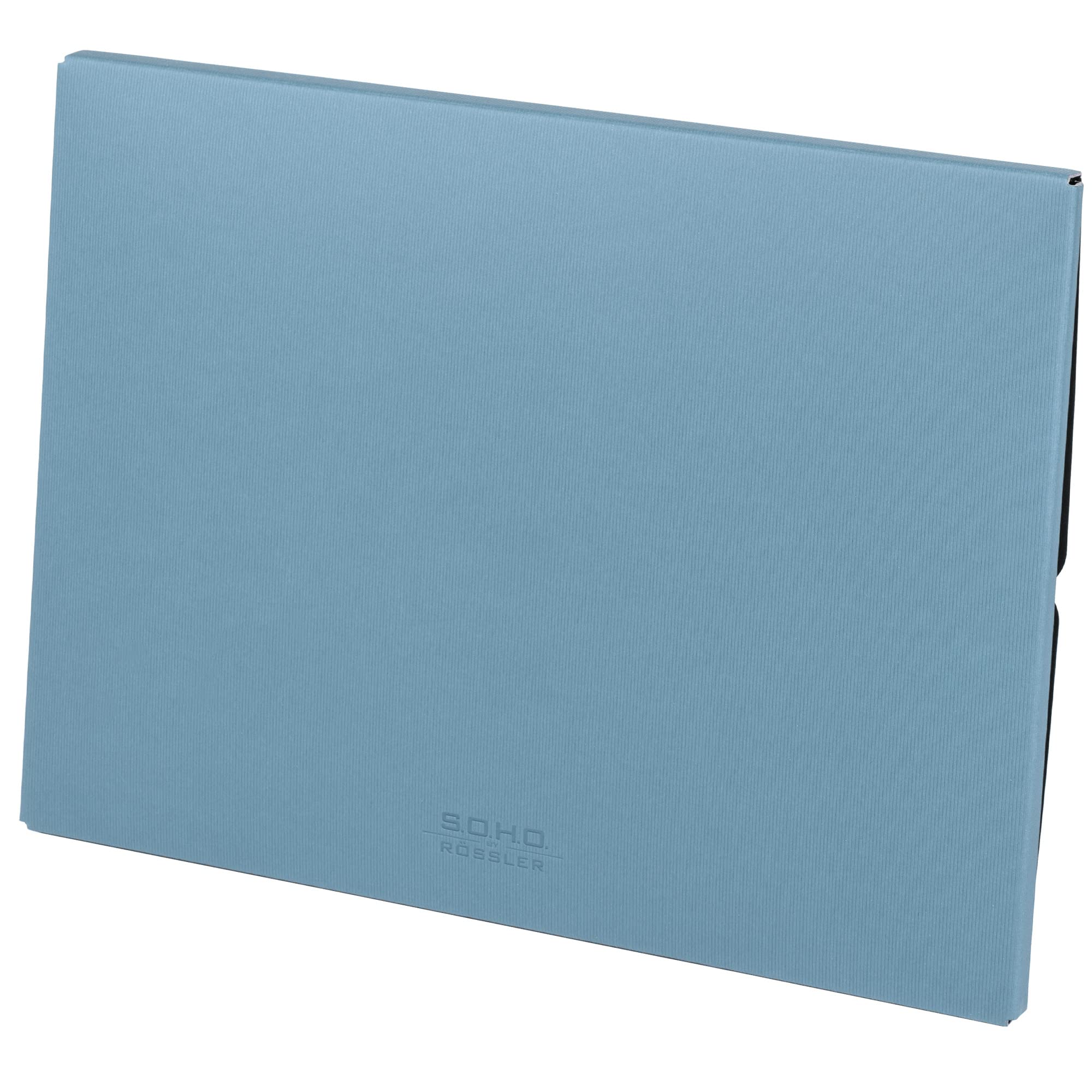 Cartella Per Riviste Rössler Papier DIN A4 - Con Maniglia Ed Etichetta, Design Denim, 11.5x26x31.5 Cm - Foto 2