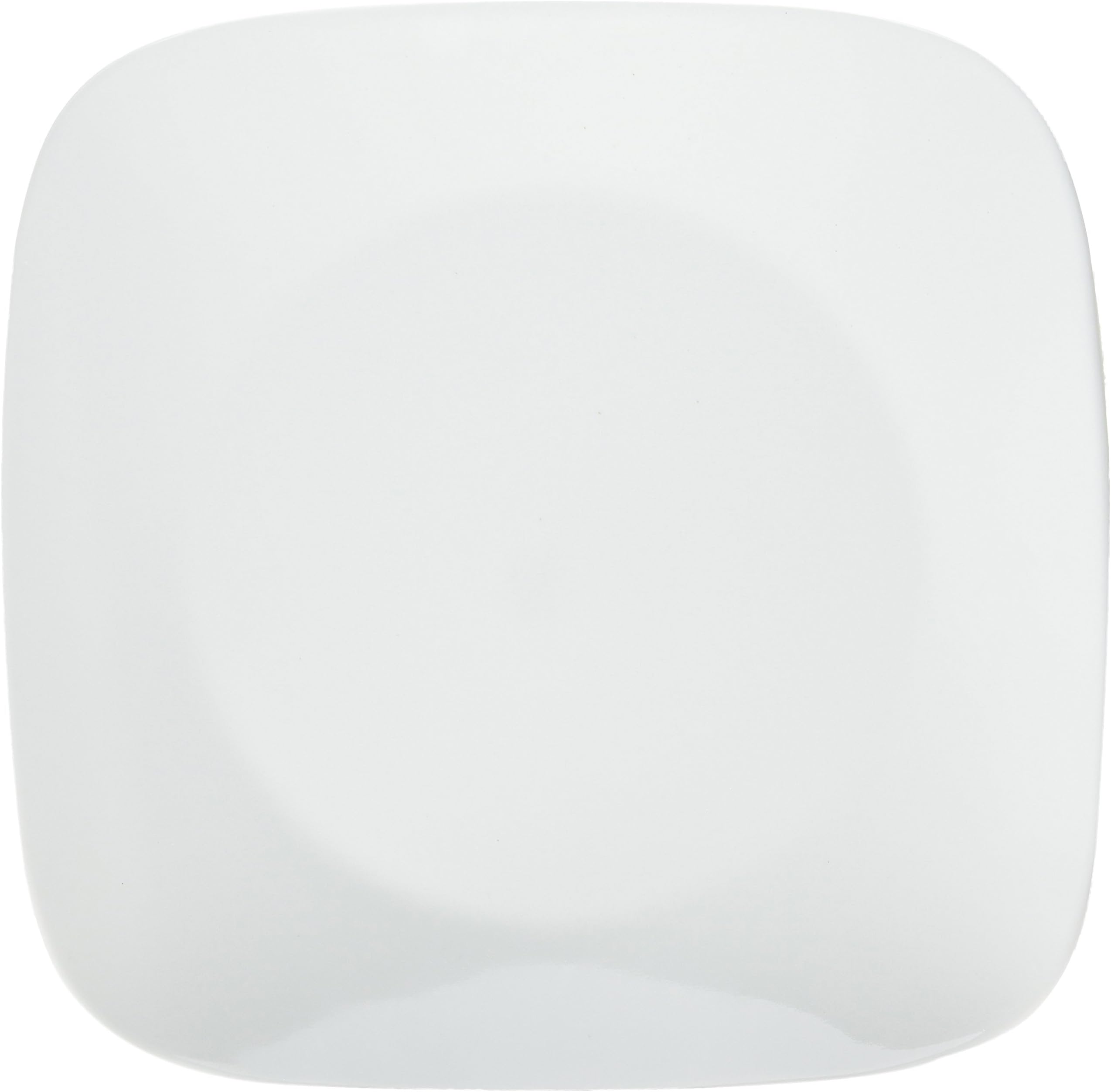 Corelle Livingware Winter Frost White 26.7 cm Square Round Dinner Plate Pack of 6