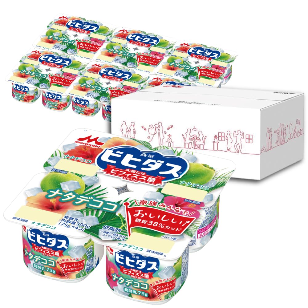 Amazon.co.jp: [冷蔵] ビヒダス ヨーグルト ナタデココ 4個パック×6個