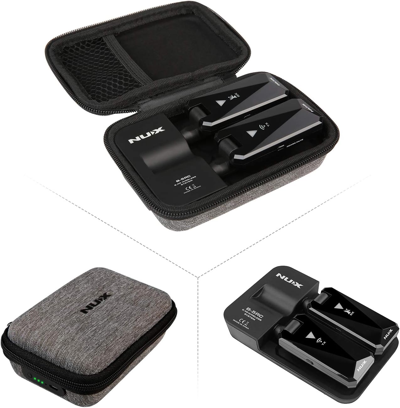 NUX B-5RC Guitar Wireless System Transmitter & Receiver 2.4G 15M Transmission Distance for Acoustic-electric/Electric Guitars Bass Ukuleles