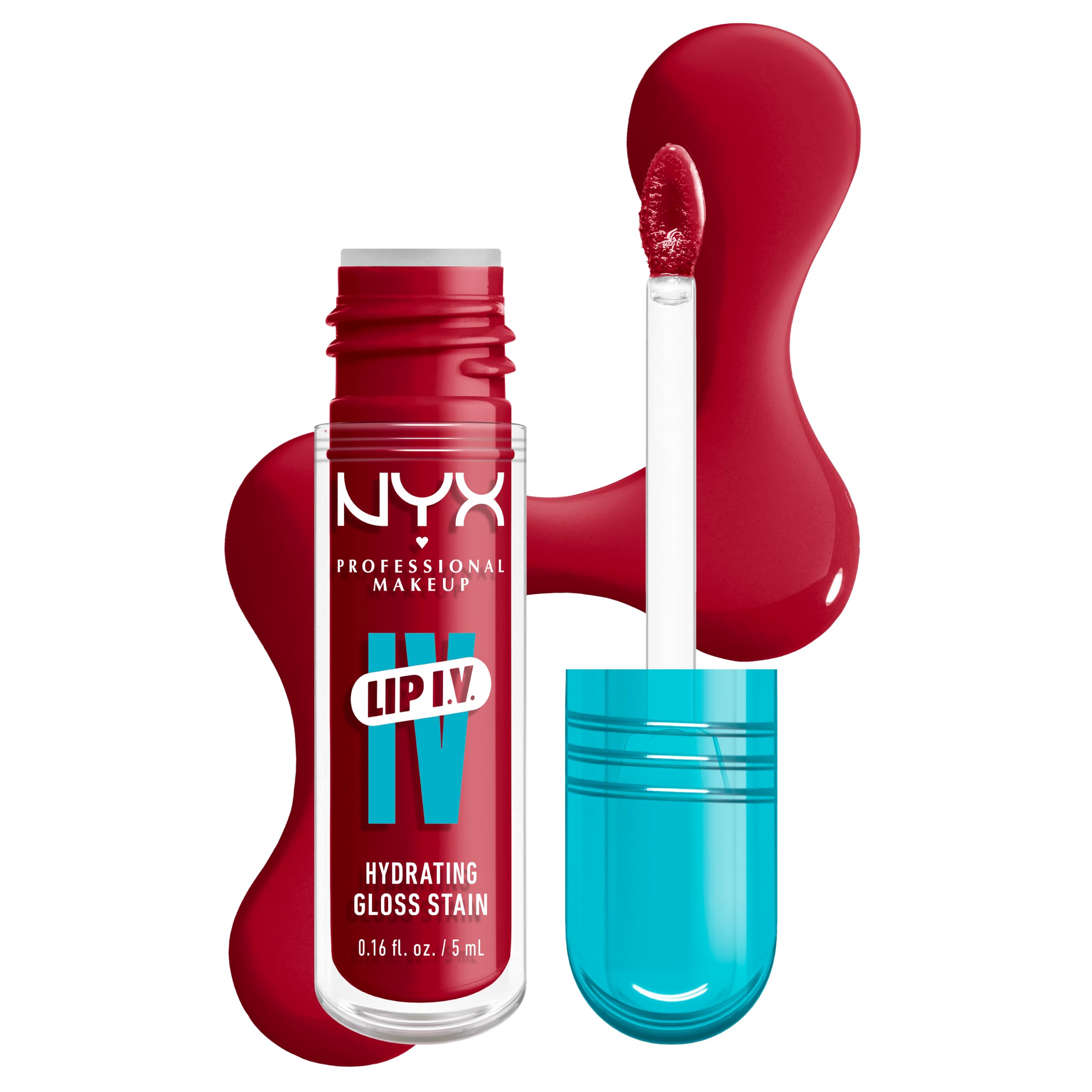 NYX Professional Makeup Lip Gloss Lip IV Lip Stain, Shade: Red-y Set Wet