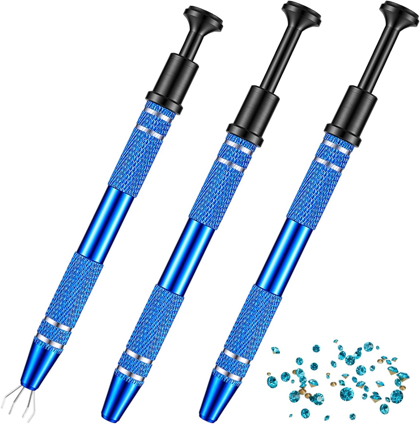 Mudder 3 Pieces Piercing Ball Grabber Tool, 4 Prongs