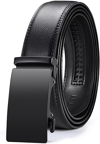 VATAN Men's Belt Leather Ratchet Belt for Men Dress Casual Every Day with Adjustable Buckle, Trim to Fit - 64% off