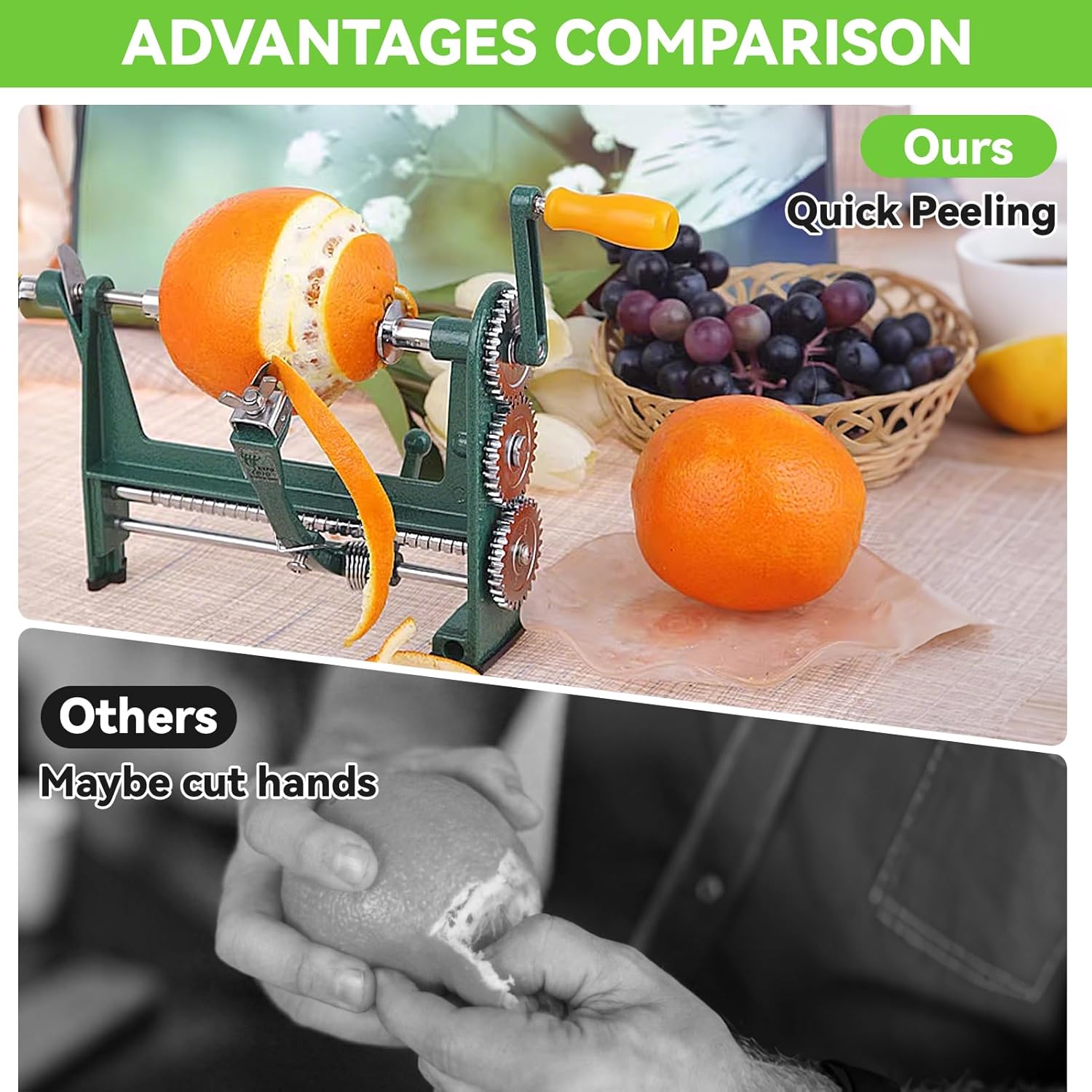 fruit Peeler Corer, fruit Peeler Stainless Steel Quick Peeling wear resistance Multifunction Pear Peeler Potato Peeler for Orange Lemon