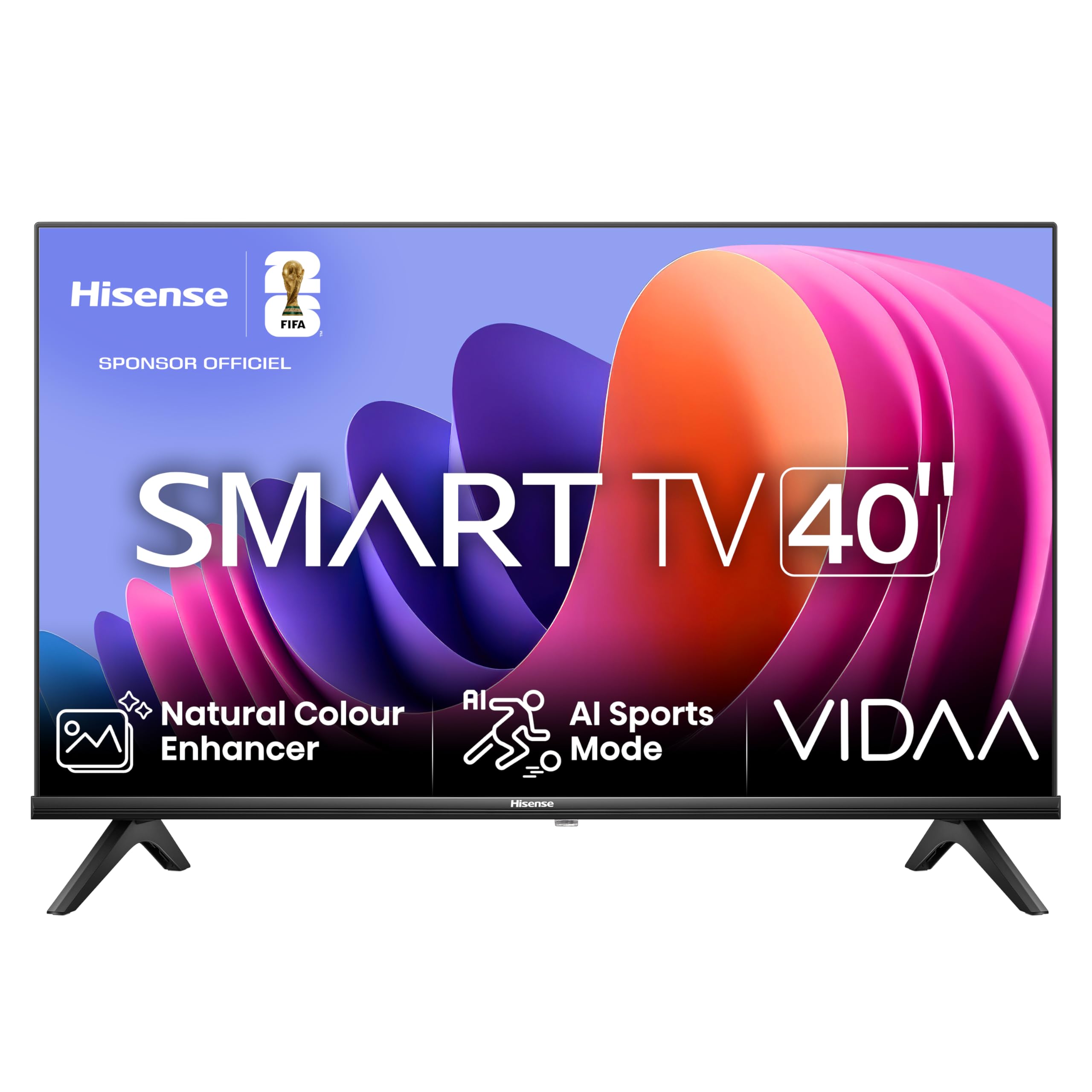 Hisense Téléviseur connecté 40 Pouces 40A4N - Full HD 60Hz, Mode Sport IA, Dolby Audio, VIDAA OS avec Youtube, Netflix, Canal +