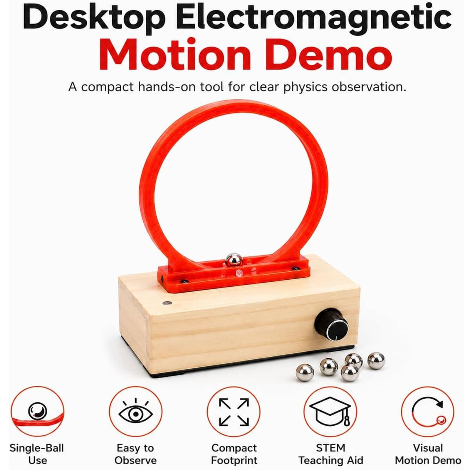 Modello Fai-da-te Di Macchina A Moto Perpetuo, Modello Di Moto Perpetuo Elettromagnetico, Acceleratore Elettromagnetico, Bobina A Sfera Di Ferro Con Campo Elettrico E Induzione Magnetica Fatta
