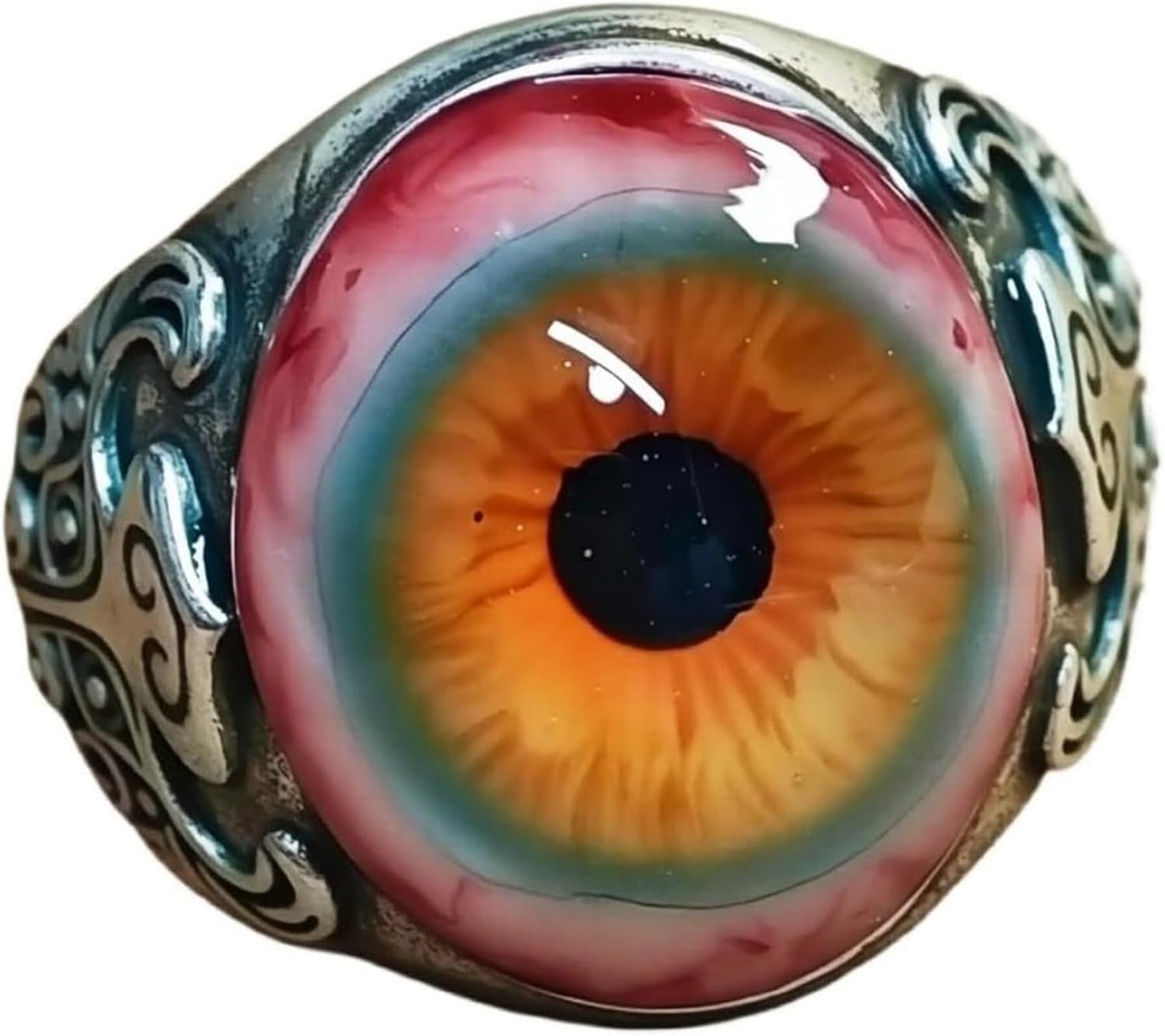 Realistic Eyeball Curtain Ring Gothic Stress Relief Fidget Jewelry