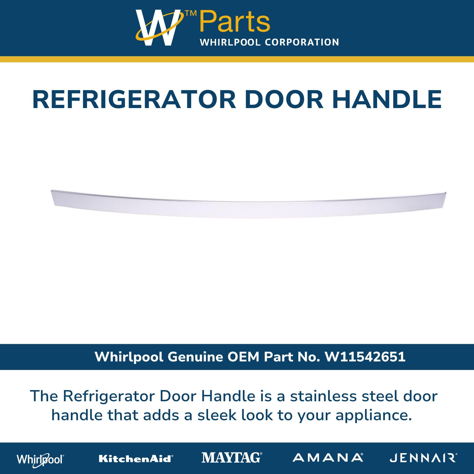 Amazon.com: Whirlpool W11542651 OEM Refrigerator Door Handle