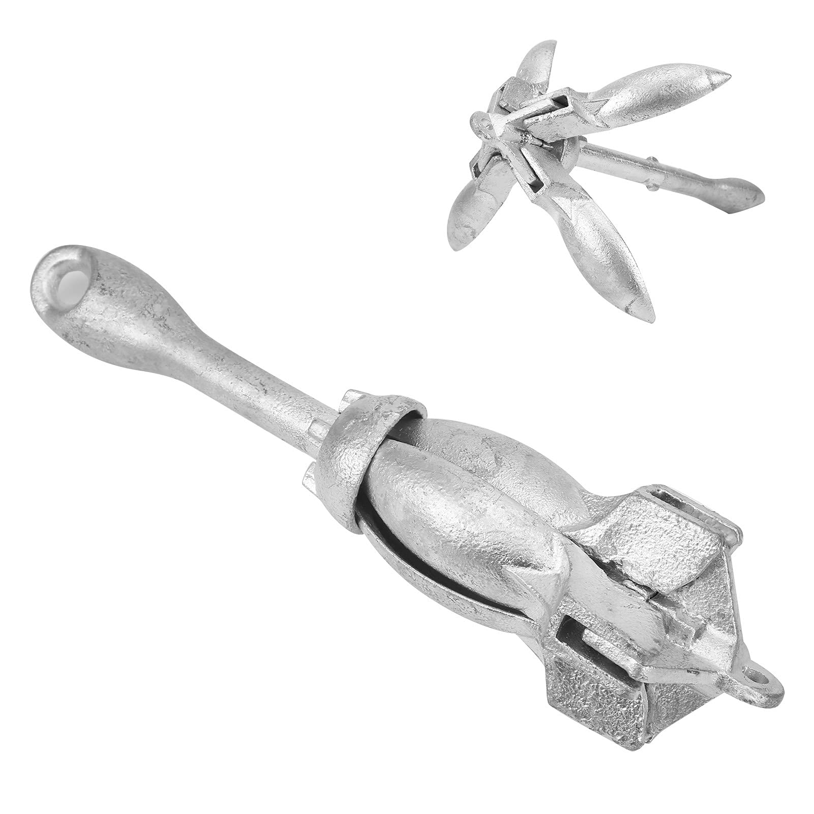 Tbest Accessoire de Matériel de Bateau à Grappin Pliant en Acier Inoxydable de 0,5 Kg pour Yacht Marin L Ancre de BateauLe Pliage Minimal Peut Espacer et Stocker pour économiser Votre Meilleure