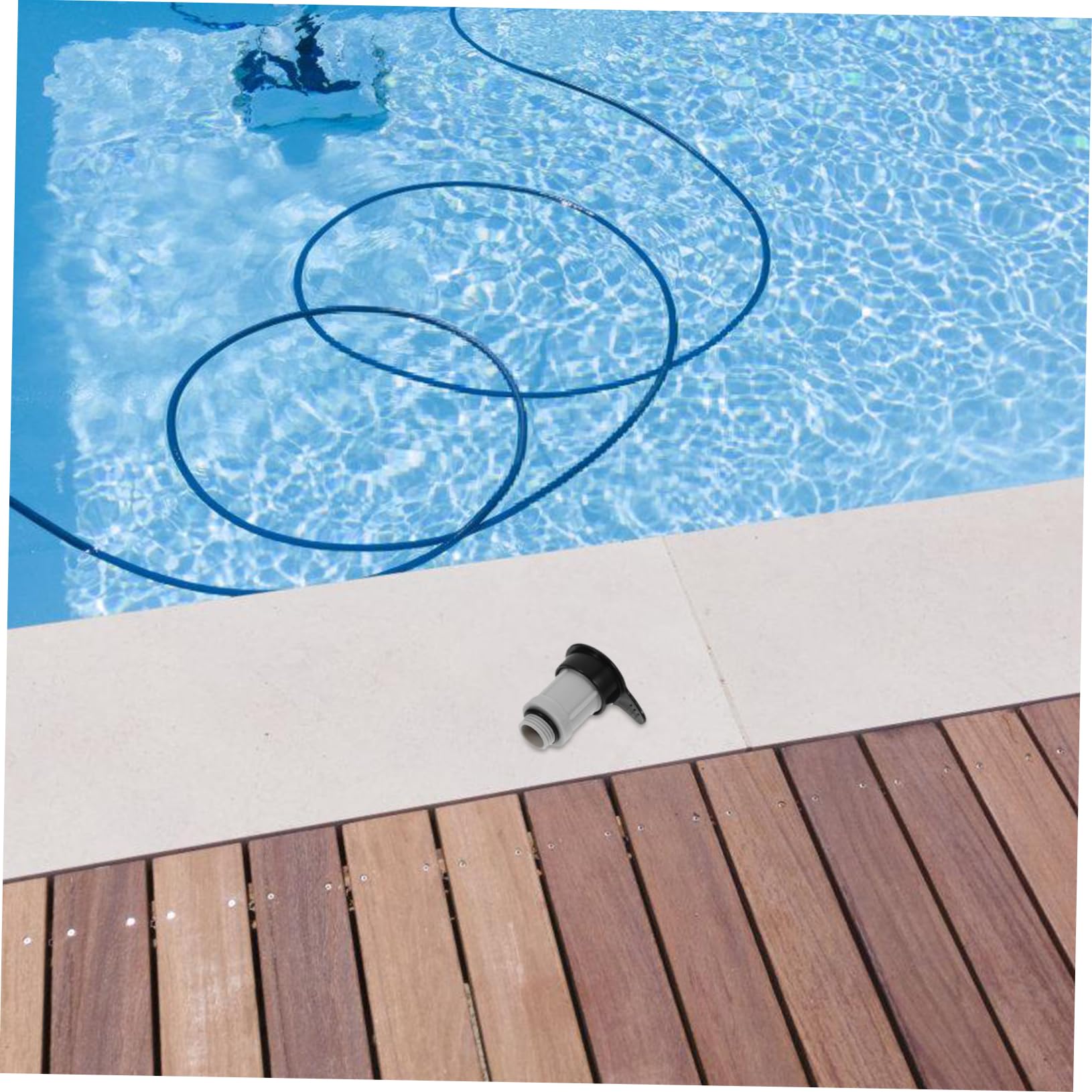 Sosoport 5piezas Válvula De Inyección De Aire para Adaptador De Entrada De Piscina Elevada para Drenaje Inflado Instalación y