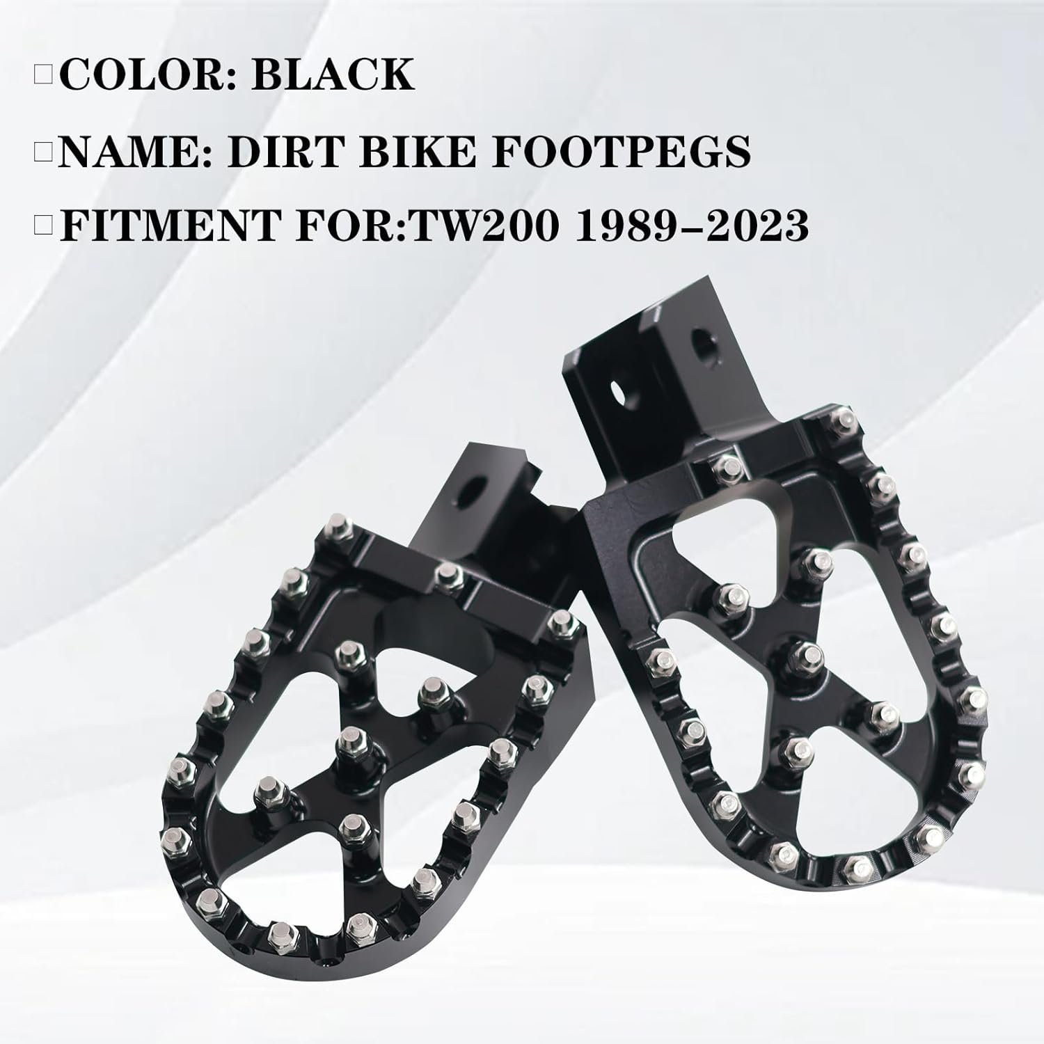 TW200 Foot Pegs Dirt Bike Pegs foot bracket rest plate pedals for yamaha TW 200 (1989-2023)