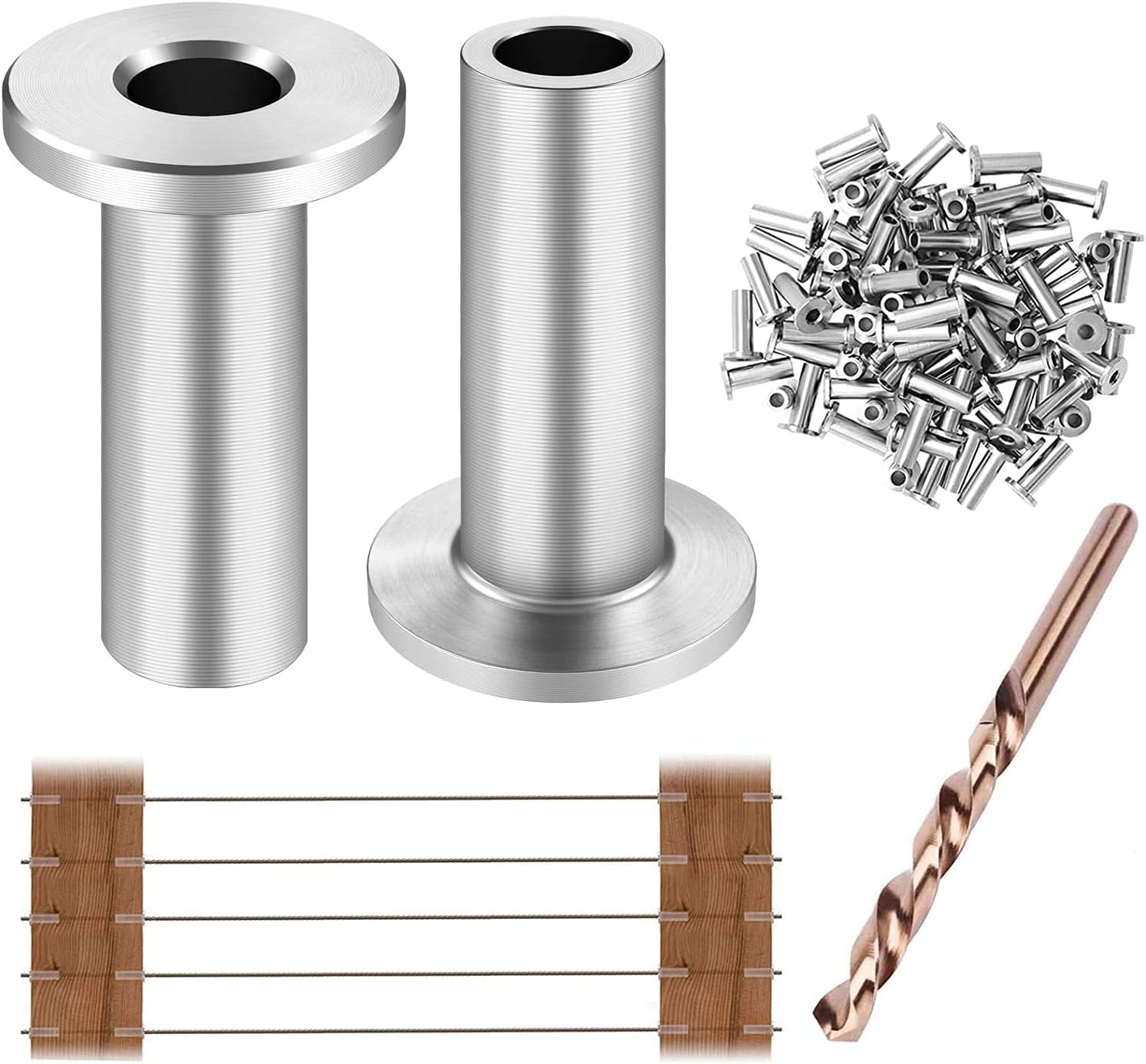 Buy CKE 50 Pack T316 Stainless Steel Protector Sleeves for 18" Wire