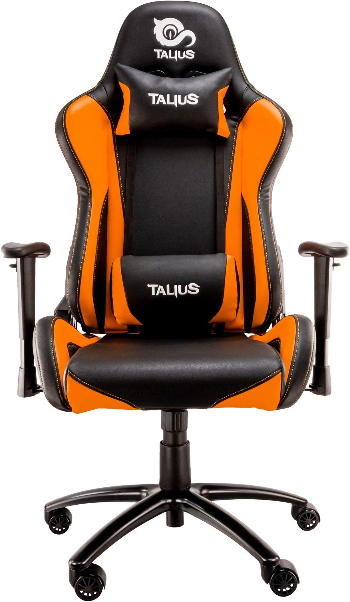 TALIUS, TECH 4 ULizard v2 Professional Gaming Chair, Tilt and Height Adjustable, 2D Armrests Adjustable (Orange)