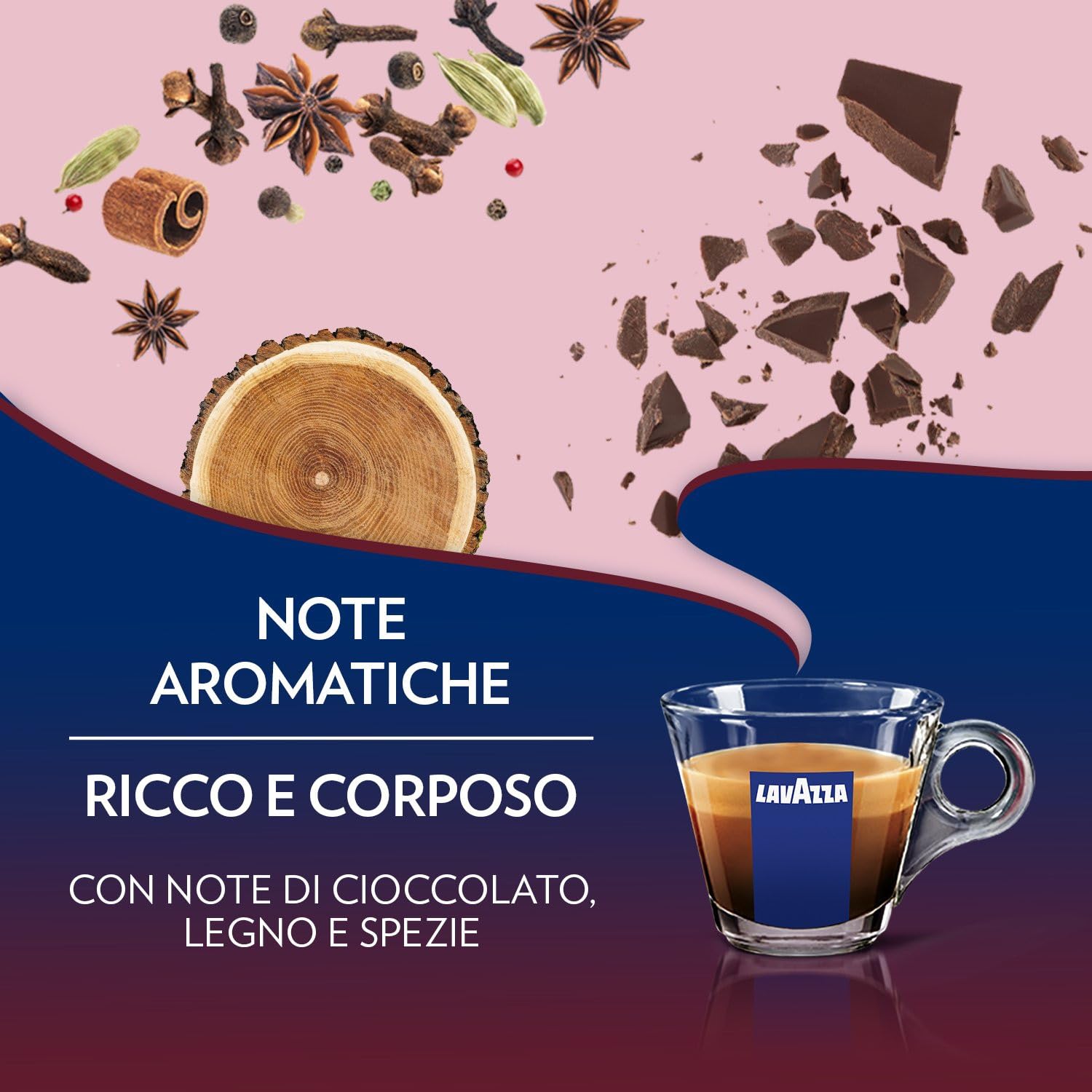 Caffè A Modo Mio Miscela CREMA E GUSTO RICCO, 216 Capsule Originali, Cioccolato e Caramello -DD-