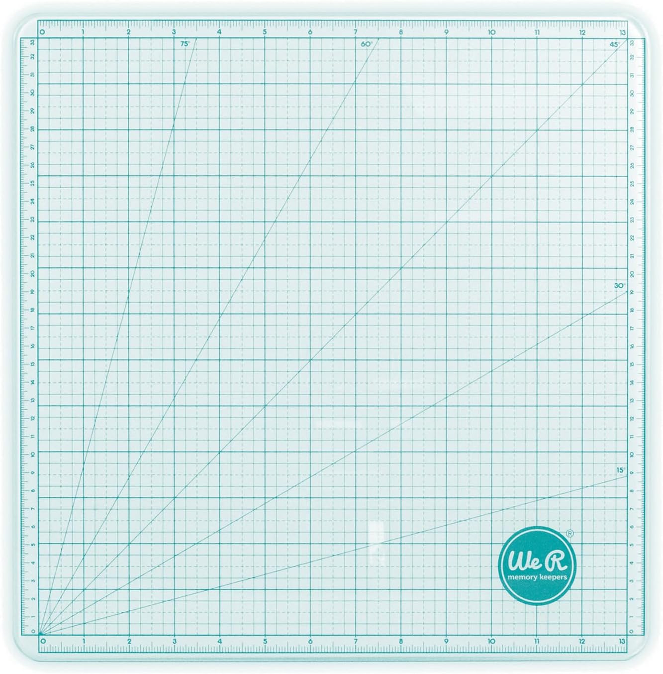 Glass Cutting Mat, White, Sturdy Craft Work Surface, Easy Cleanup, Measuring, Draw Straight Lines, Good for Polymer Clay, Ink, Paint, Card Making, Paper Cutting, and More