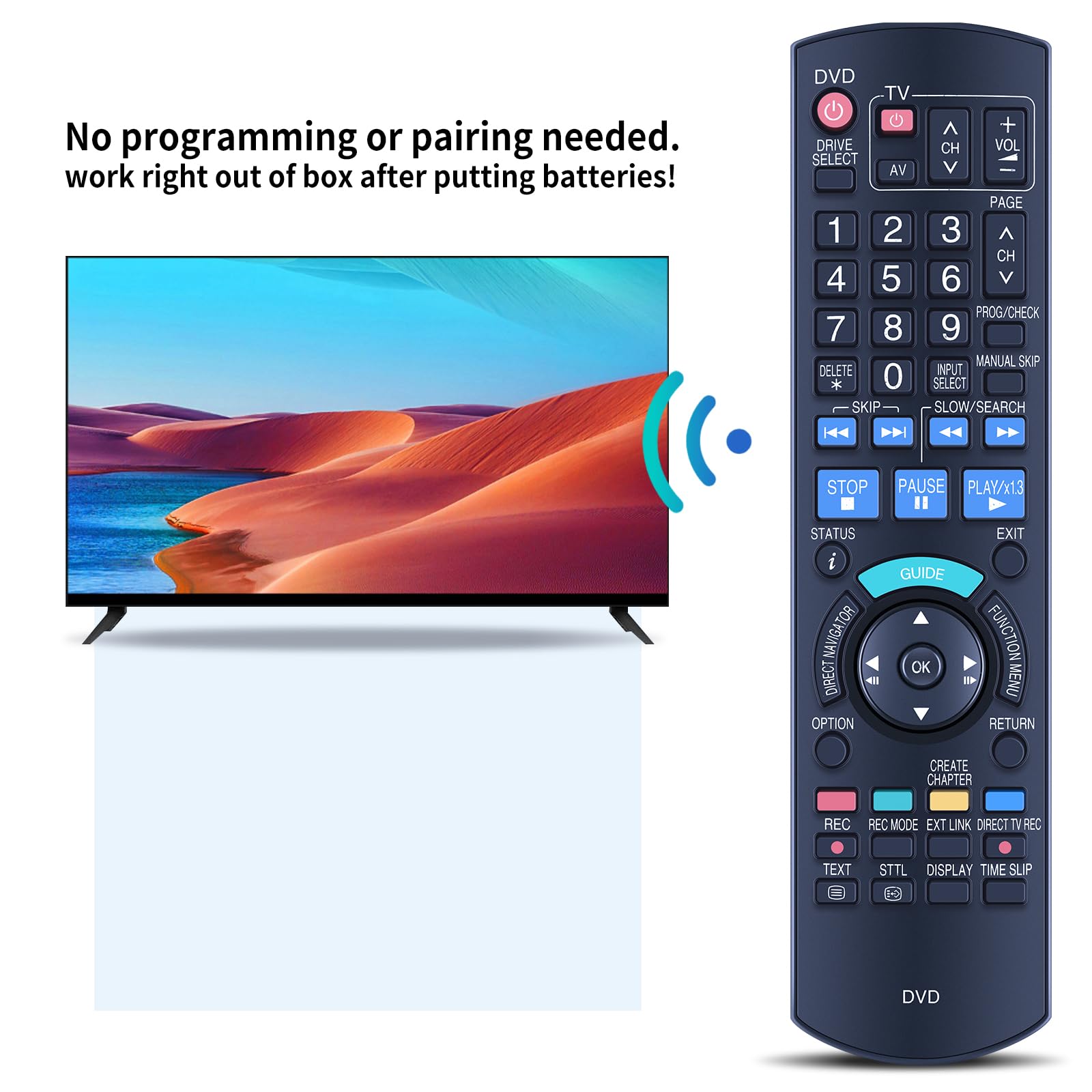 Suitable for Panasonic DVD Recorder N2QAYB000127 Remote Control - Image 4