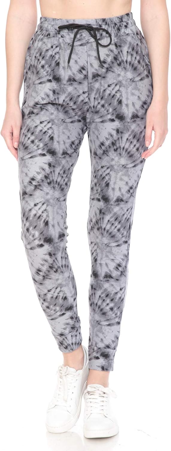 Leggings Depot Women's Popular Print High Waist Premium Jogger Track Pants(S-3X) BAT1 - Image 2