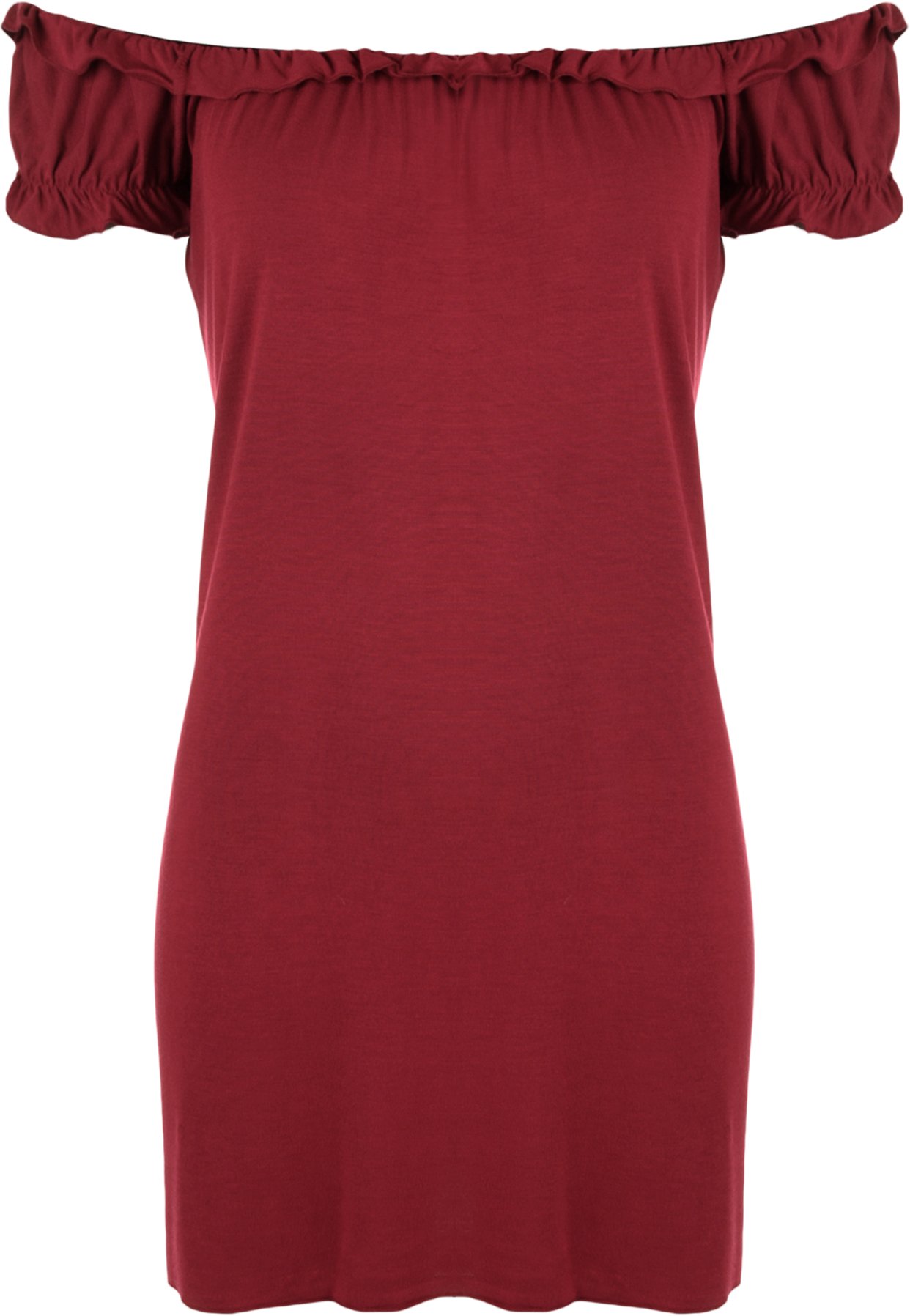 WearAll Ladies Off Shoulder Gypsy Boho Top Womens Plus Size Wine 18