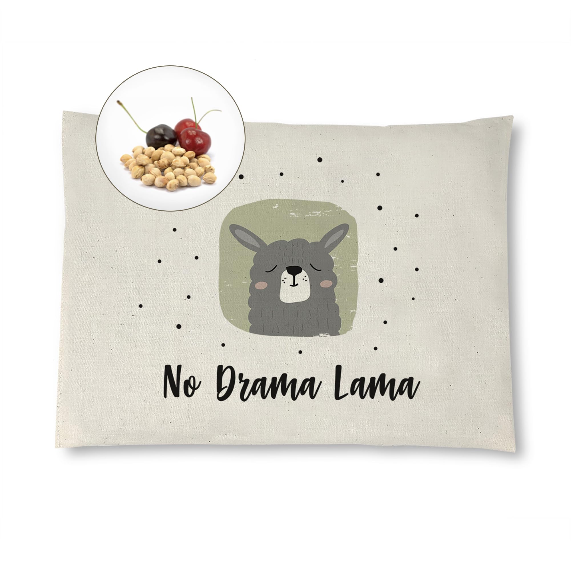 Reelax.me Kirschkernkissen, Körnerkissen für die Mikrowelle No Drama Lama – Alpaka-Geschenk für Männer & Frauen – in Handarbeit hergestellt – Geschenkidee als Kühlkissen oder Wärmekissen