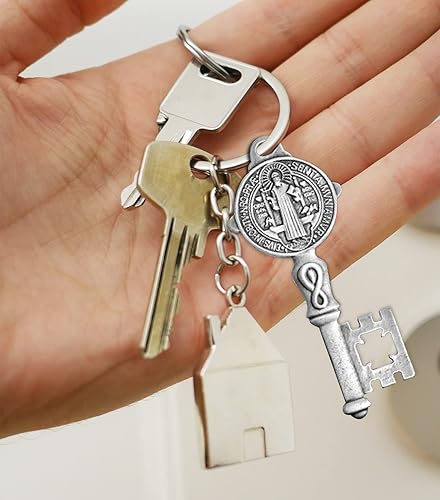 Miniatura 4 de Llave de San Benito - Tarjeta de oración y la oración del Señor | Tarjeta de San Benito de Nursia, llave del Santo Patrón de Europa (Llave de San