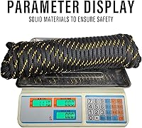 Vista 4 de Diamond Braided Polypropylene Rope Nylon Rope Mix Thick Heavy Duty Ropes 1/2 inch 100ft High Strength Perfect for Clothesrope Camping Hiking and