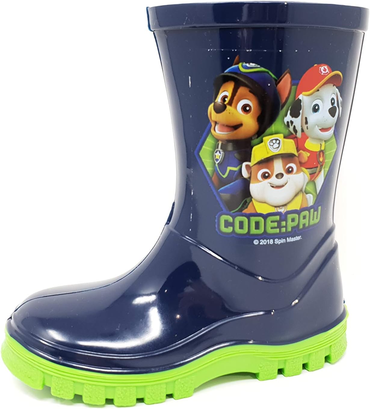 Carcassi Nickelodeon Licensed Paw Patrol Childrens Kids Wellington Boots Rain Wellies Boys Girls Mid Calf Snow Boots, 5 UK Child, Blue