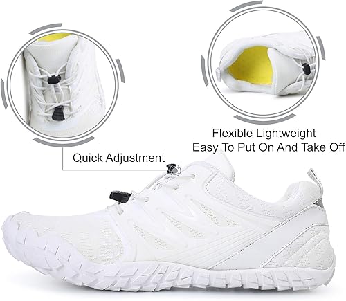 Vista 5 de L-RUN - Calzado acuático para mujer y hombre, calzado atlético tipo calcetín que brinda sensación de estar descalzo, para senderismo, deportes